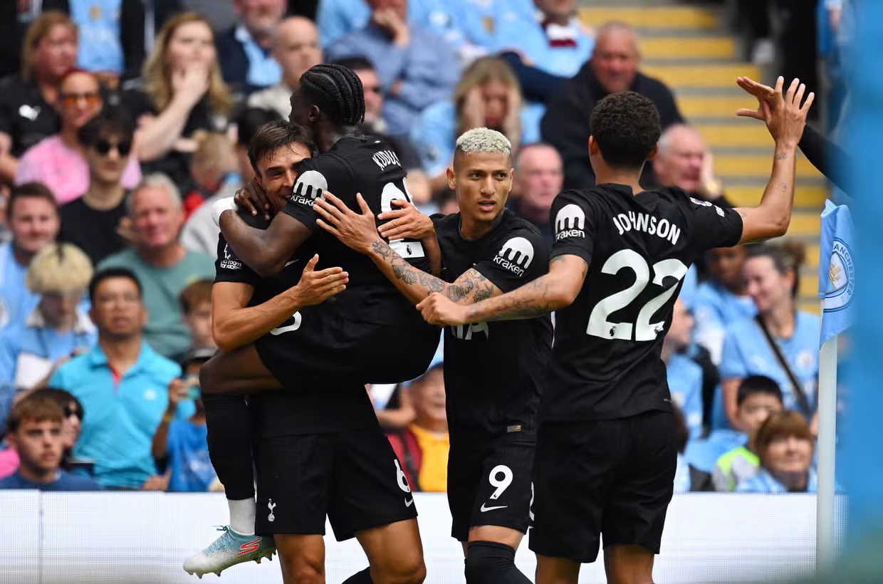 Spurs rock the Etihad again as Johnson and Palhinha goals topple Manchester City